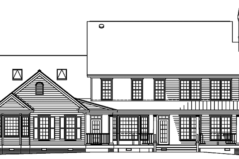 Dream House Plan - Exterior - Rear Elevation for Country House Plan #929-492 - 4 bed, 2.5 bath