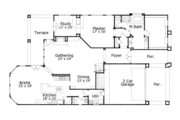 Mediterranean Style House Plan - 3 Beds 3.5 Baths 3828 Sq/Ft Plan #411-163 