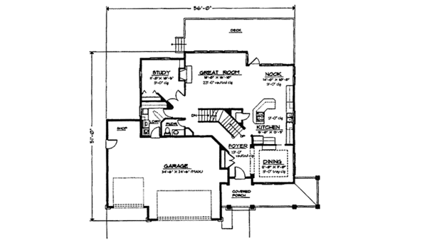 Home Plan - Country Floor Plan - Main Floor Plan #997-12