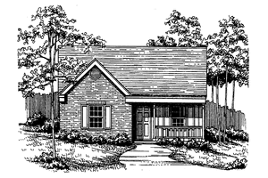 Country Exterior - Front Elevation Plan #30-240