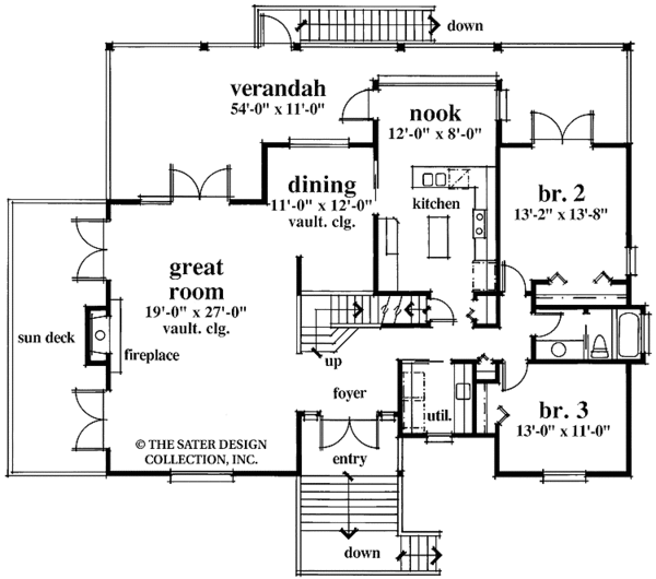 House Design - Country Floor Plan - Main Floor Plan #930-28