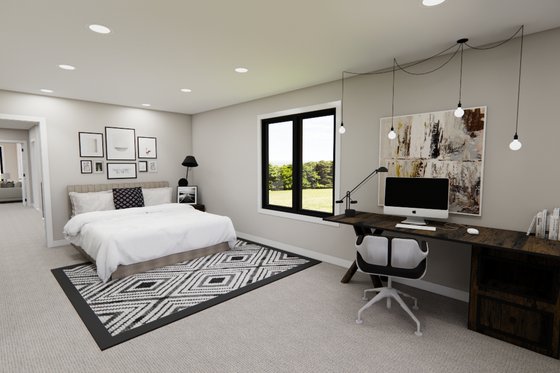 Interior - Bedroom 2 for Modern House Plan #51-1281 - 5 bed, 3.5 bath