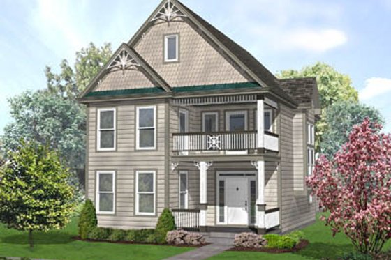 Exterior - Front Elevation for Victorian House Plan #50-135 - 3 bed, 2.5 bath