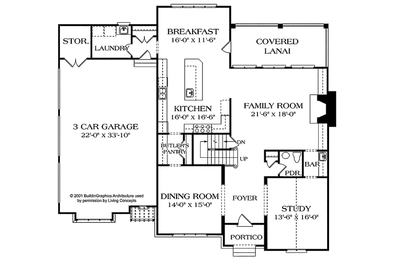 Home Plan - Floor Plan - Main Floor for Country House Plan #453-170 - 5 bed, 4.5 bath