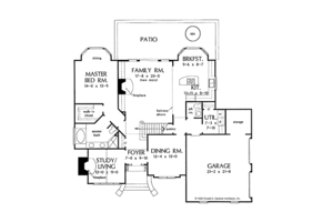 Floor Plan - Main Floor for European House Plan #929-199 - 3 bed, 2.5 bath