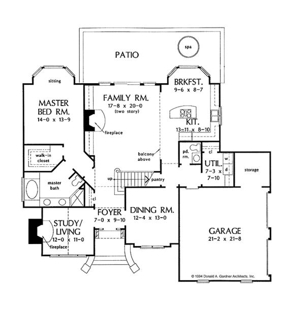 Architectural House Design - European Floor Plan - Main Floor Plan #929-199