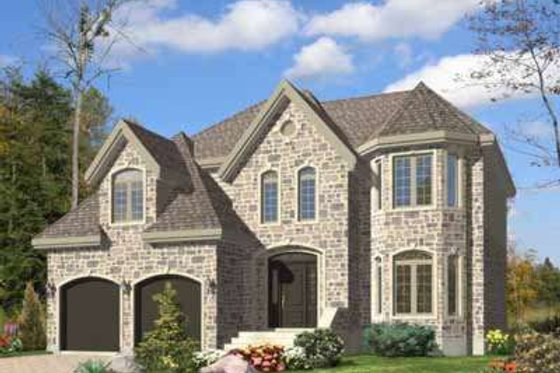 Exterior - Front Elevation for European House Plan #138-173 - 3 bed, 2.5 bath