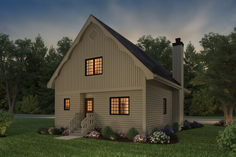 Dream House Plan - Exterior - Rear Elevation 3 for Cabin House Plan #47-665 - 3 bed, 2 bath