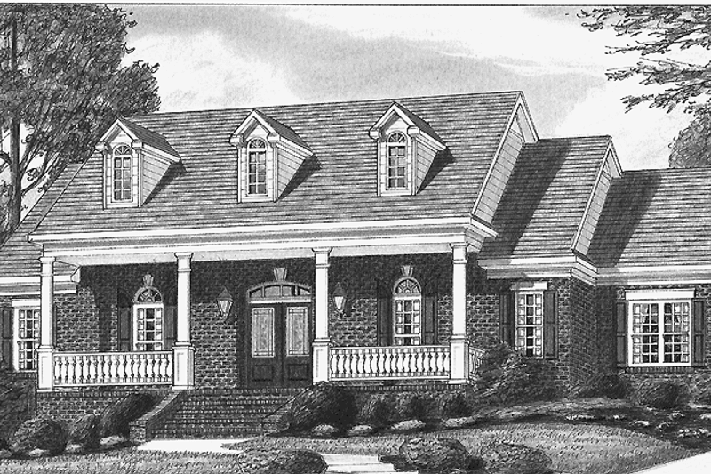 Home Plan - Colonial Exterior - Front Elevation Plan #34-250