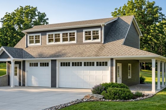 Country Plan with Three-Car Garage