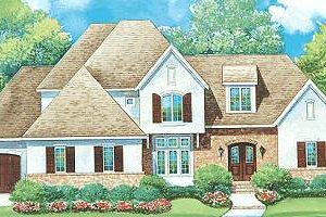 European Exterior - Front Elevation Plan #20-1706