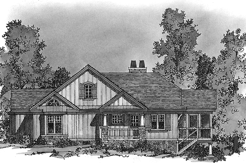 House Design - Country Exterior - Front Elevation Plan #1016-44