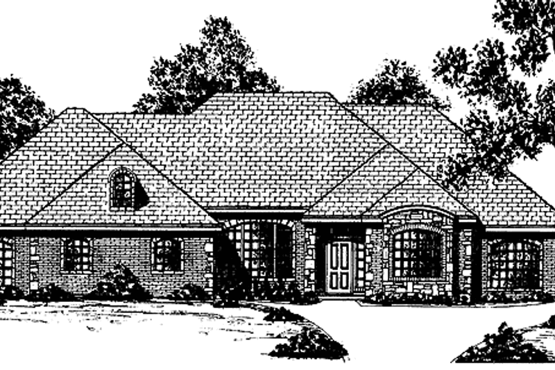 Home Plan - Exterior - Front Elevation 3 for Country House Plan #52-263 - 4 bed, 3.5 bath