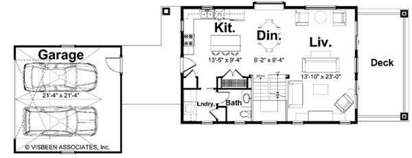 Architectural House Design - Country Floor Plan - Main Floor Plan #928-110
