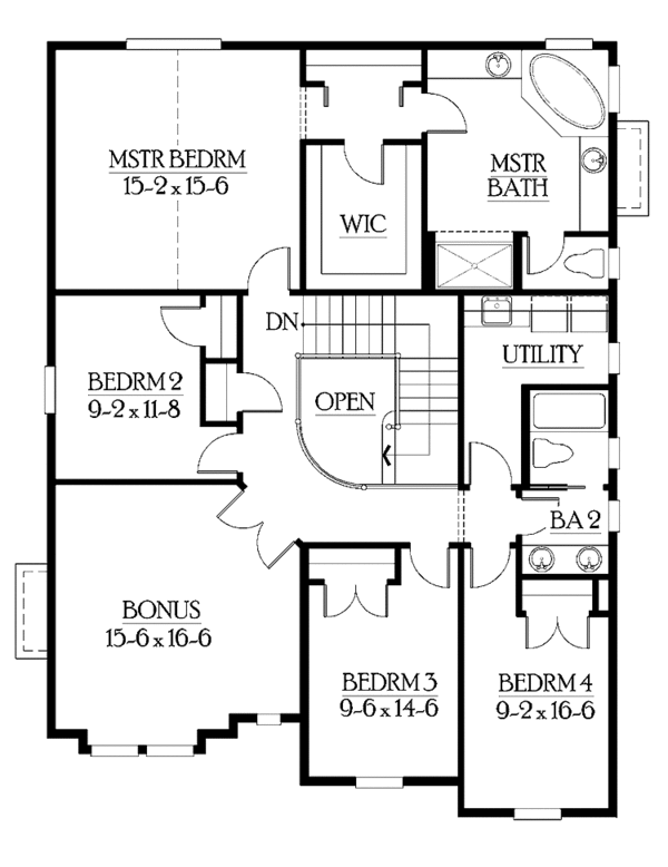 House Design - Craftsman Floor Plan - Upper Floor Plan #132-326