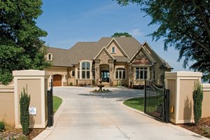 European Exterior - Front Elevation Plan #929-895