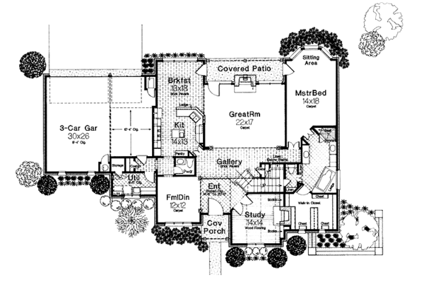 Dream House Plan - Country Floor Plan - Main Floor Plan #310-1019