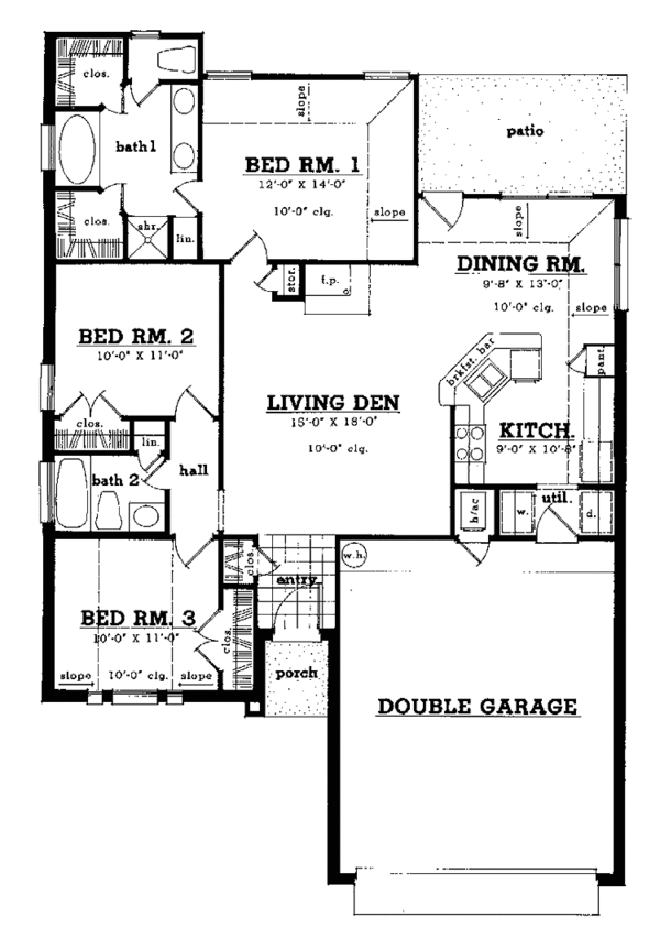 Dream House Plan - Craftsman Floor Plan - Main Floor Plan #42-416