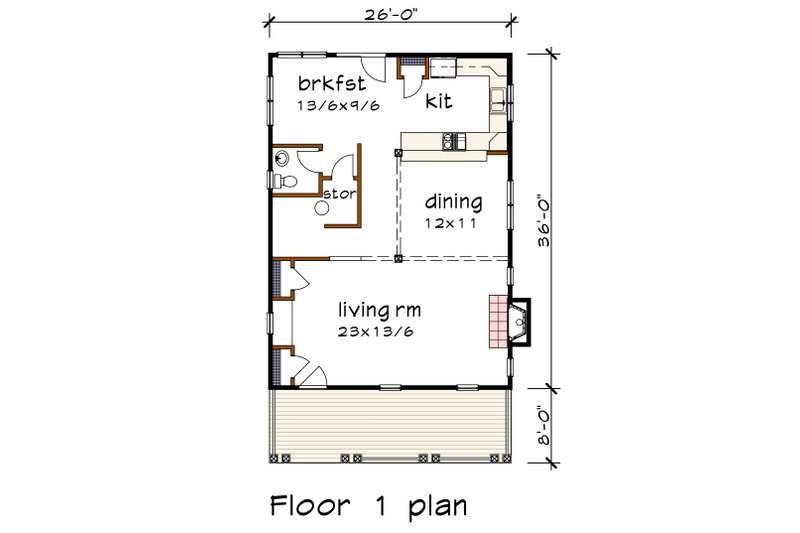 Country Style House Plan - 3 Beds 2.5 Baths 1811 Sq/Ft Plan #79-354 ...