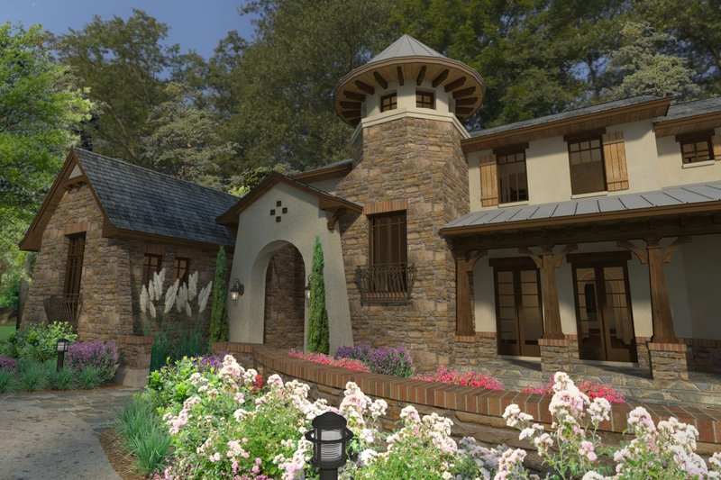 House Plan Design - Exterior - Other Elevation 5 for European House Plan #120-182 - 3 bed, 4 bath