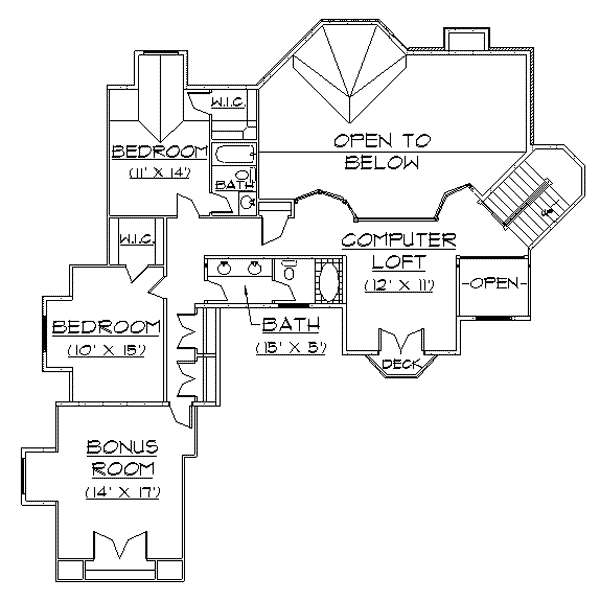 European Floor Plan - Upper Floor Plan #5-213