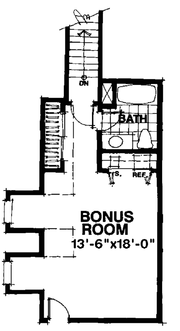 House Blueprint - European Floor Plan - Upper Floor Plan #1007-43
