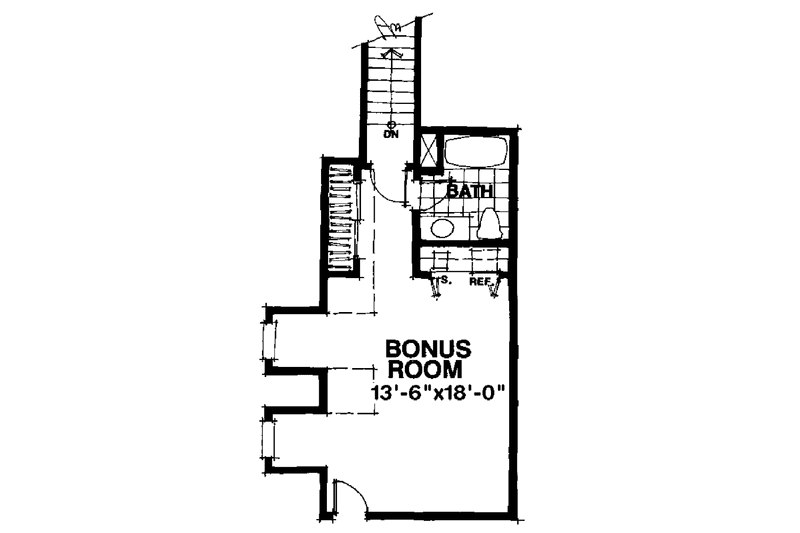 House Blueprint - Floor Plan - Upper Floor for European House Plan #1007-43 - 3 bed, 4 bath