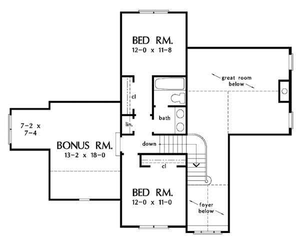 Country Floor Plan - Upper Floor Plan #929-359
