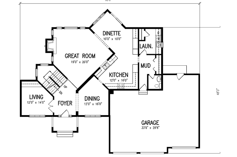 House Plan Design - Floor Plan - Main Floor for European House Plan #320-1462 - 3 bed, 2.5 bath
