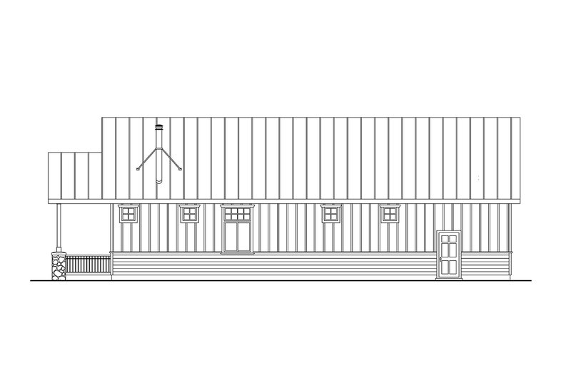 House Blueprint - Exterior - Other Elevation for Craftsman House Plan #124-1429 - 1 bed, 1 bath