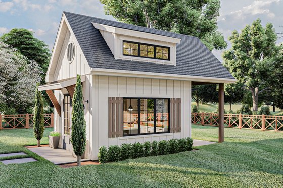 Exterior - Other Elevation 1 for Farmhouse House Plan #455-269, 0 bath