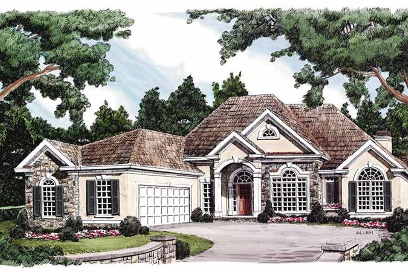 Architectural House Design - Country Exterior - Front Elevation Plan #927-116