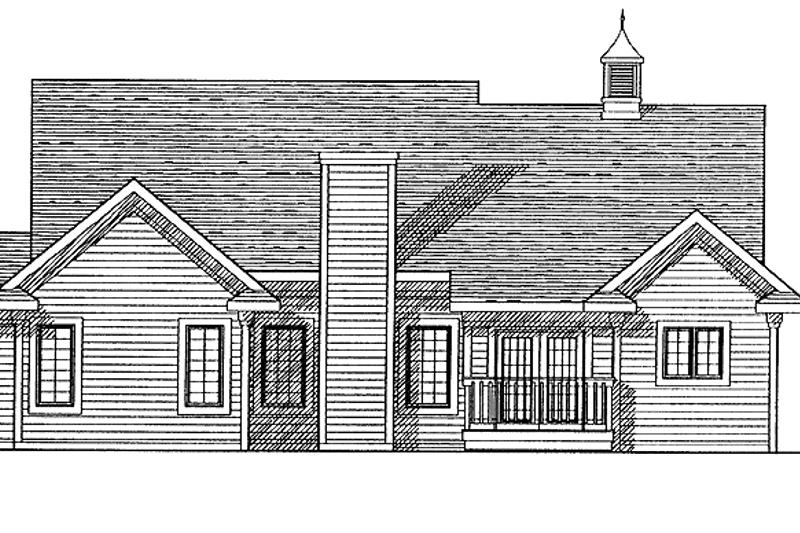 Architectural House Design - Exterior - Rear Elevation for Ranch House Plan #70-1333 - 2 bed, 2 bath
