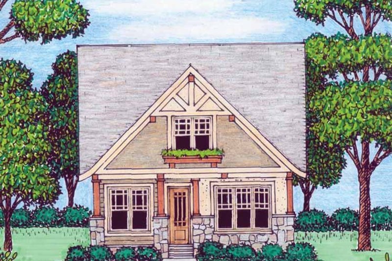 Dream House Plan - Tudor Exterior - Front Elevation Plan #413-907