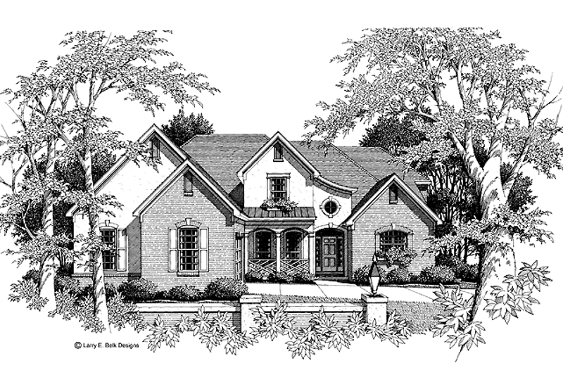 House Blueprint - Country Exterior - Front Elevation Plan #952-144