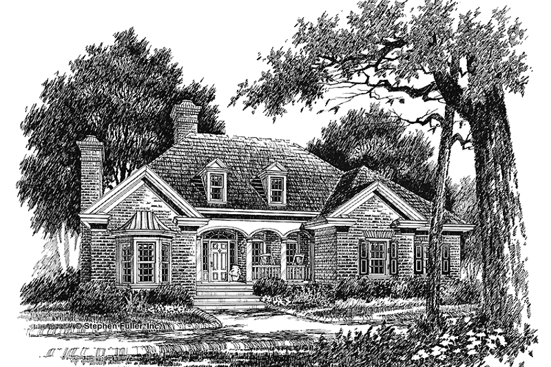 Dream House Plan - Exterior - Front Elevation 3 for Country House Plan #429-215 - 4 bed, 3.5 bath