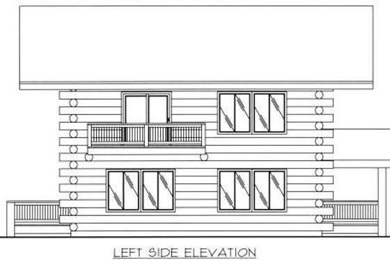 Exterior - Other Elevation 1 for Log House Plan #117-552 - 2 bed, 2 bath