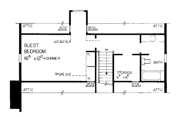 Floor Plan - Other Floor for Victorian House Plan #72-802 - 4 bed, 3.5 bath