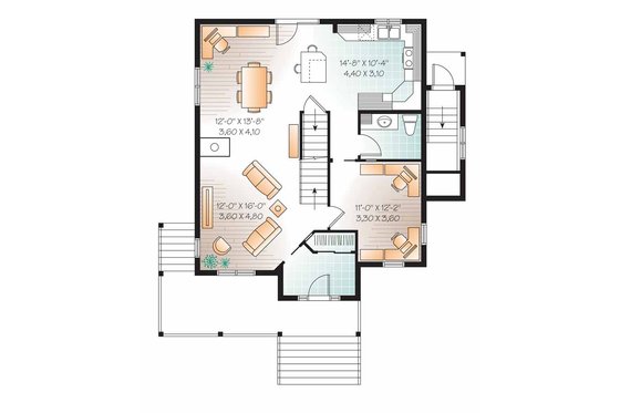 Floor Plan - Main Floor for Country House Plan #23-2503 - 4 bed, 2.5 bath