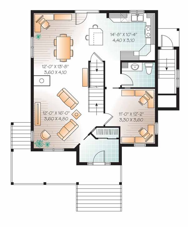 House Plan Design - Country Floor Plan - Main Floor Plan #23-2503