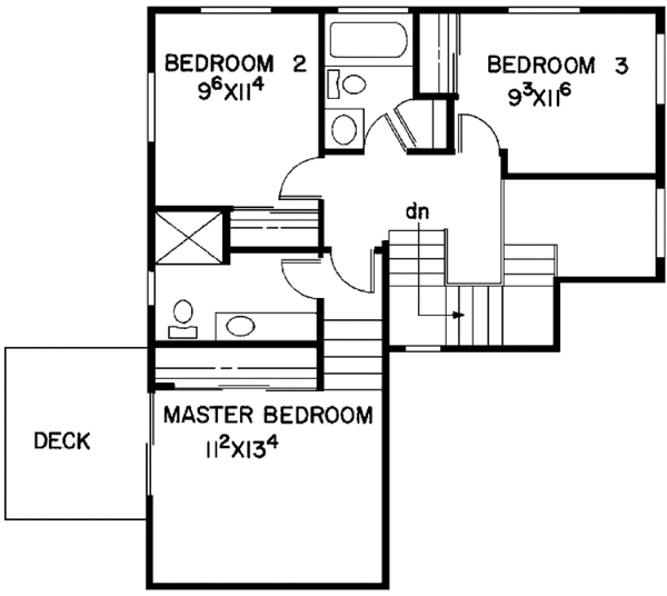 House Plan Design - Contemporary Floor Plan - Upper Floor Plan #60-864