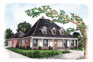 Architectural House Design - Colonial Exterior - Front Elevation Plan #15-305