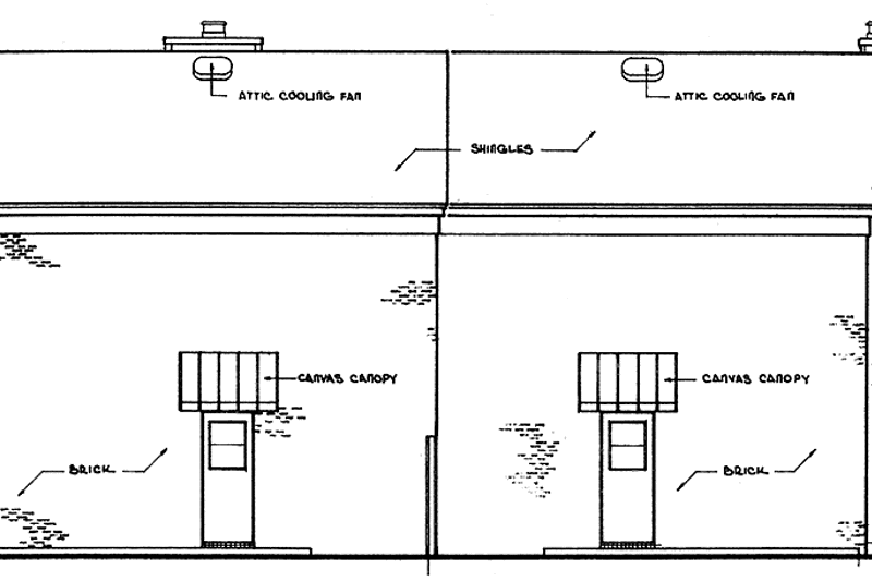 Home Plan - Exterior - Rear Elevation for Traditional House Plan #45-397 - 4 bed, 2 bath