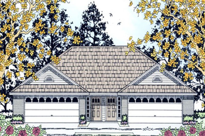 Architectural House Design - Traditional Exterior - Front Elevation Plan #42-375