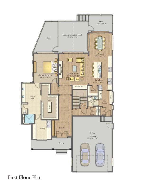 Dream House Plan - Farmhouse Floor Plan - Main Floor Plan #1057-38