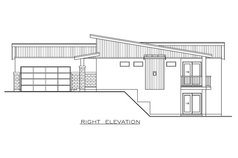 Architectural House Design - Exterior - Other Elevation 1 for Contemporary House Plan #1100-77 - 3 bed, 2 bath
