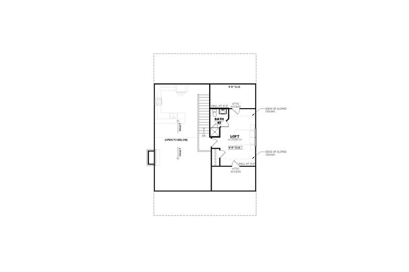 House Plan Design - Floor Plan - Upper Floor for Farmhouse House Plan #1117-13 - 2 bed, 2.5 bath