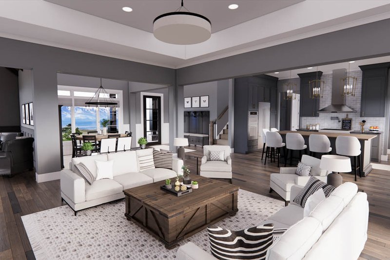 Home Plan - Interior - Family Room 1 for Farmhouse House Plan #51-1220 - 5 bed, 4.5 bath