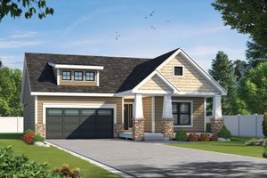 Craftsman Exterior - Front Elevation Plan #20-2604