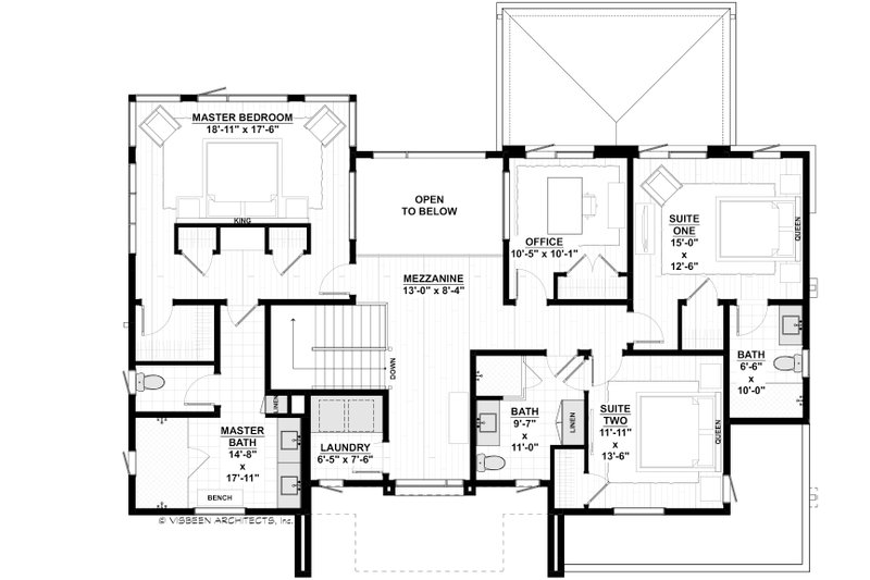 Architectural House Design - Floor Plan - Upper Floor for Contemporary House Plan #928-353 - 4 bed, 5 bath